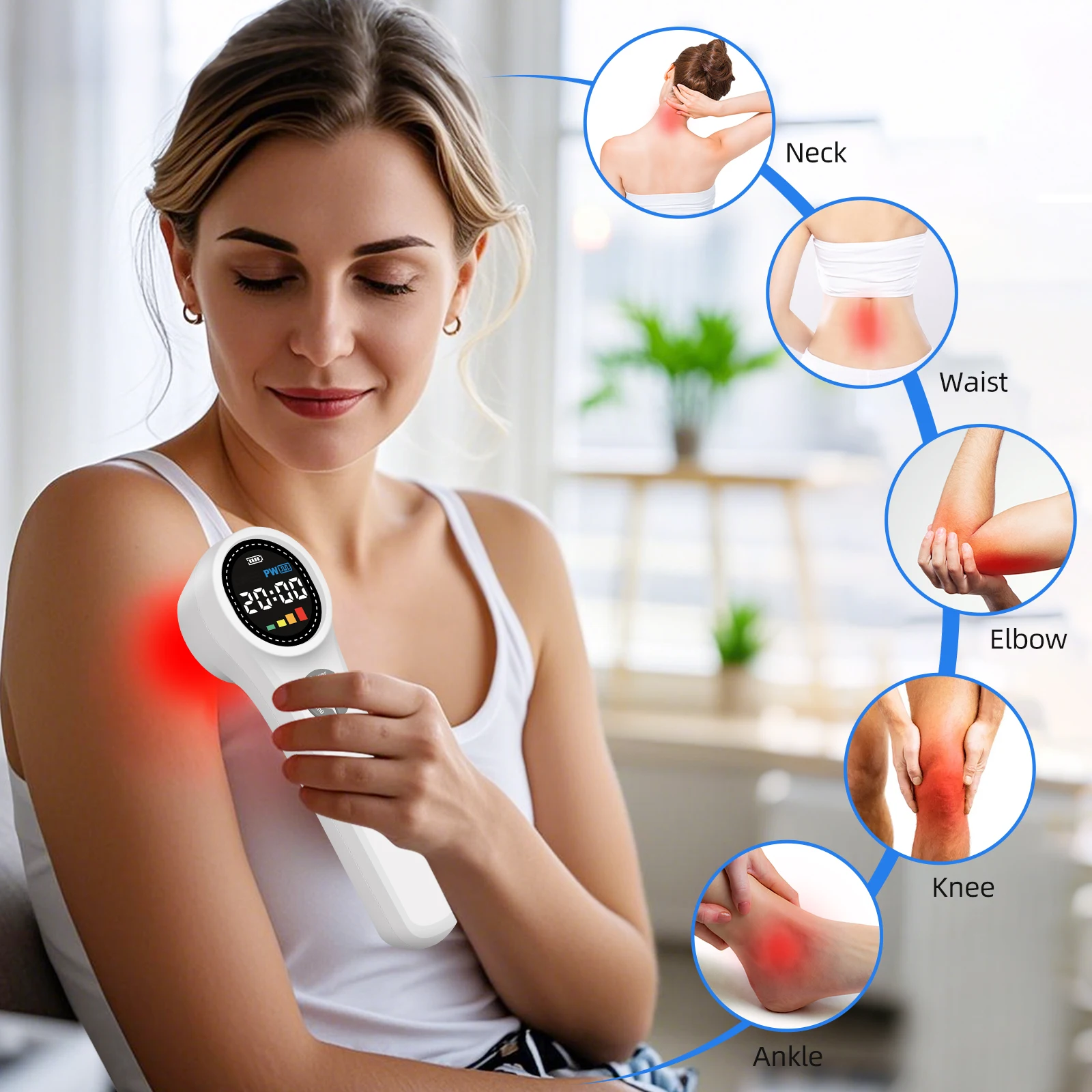 NEW2026Handheld 650nm 808nm Therapeutic Laser Device for Pets Delivering Cold Laser and Red Light Therapy for Dog ACL and Waist
