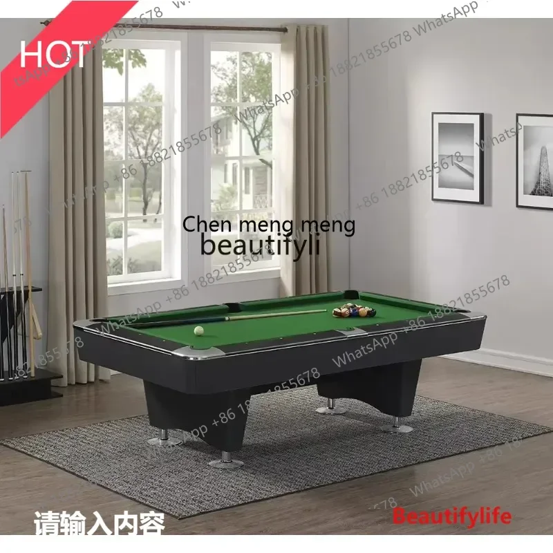 cn8617 ssNew Light Luxury Pool Table Household Standard American Nine-Ball Billiard Table Green Slabstone a Regional Name for Bi