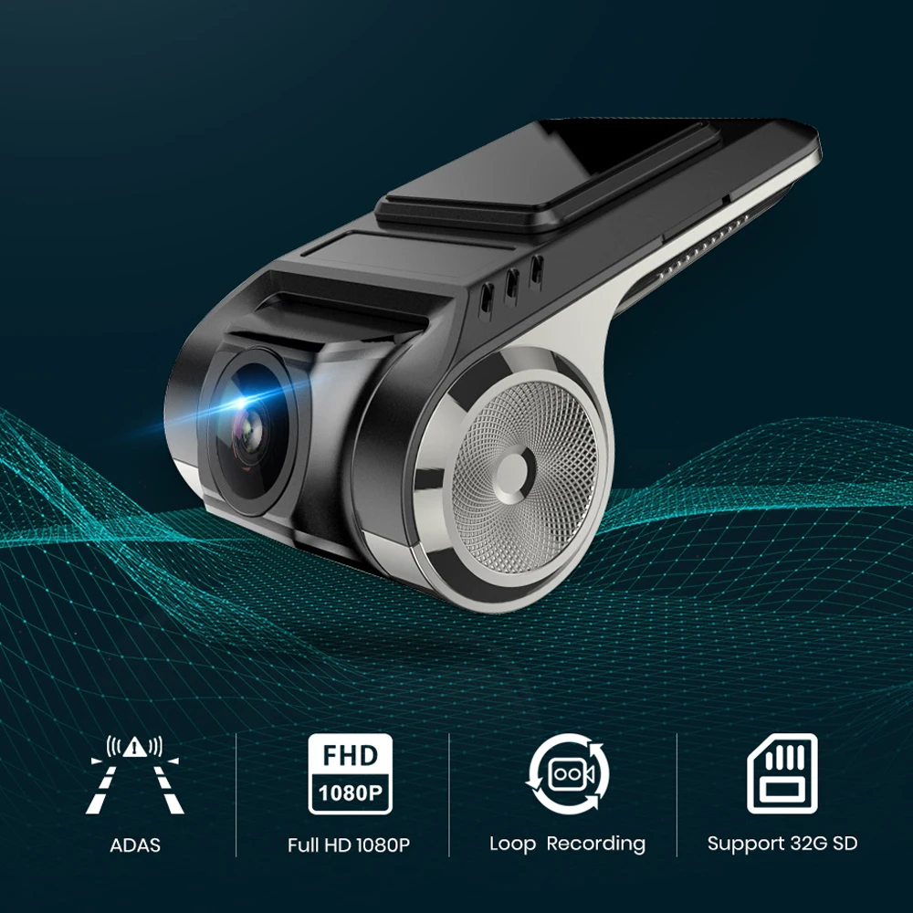 USB Car DVR For Android Radio Player HD 4K Sony lens 140 Degree Wide Angle Front Camera Video Recorder Dash Camera With ADAS