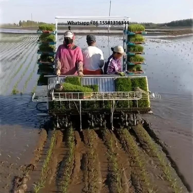 JIYI Portable Mini Rice Transplanter Hand Push Rice Paddy Seeder Machine New Engine Motor Gearbox Gear PLC-Core Included