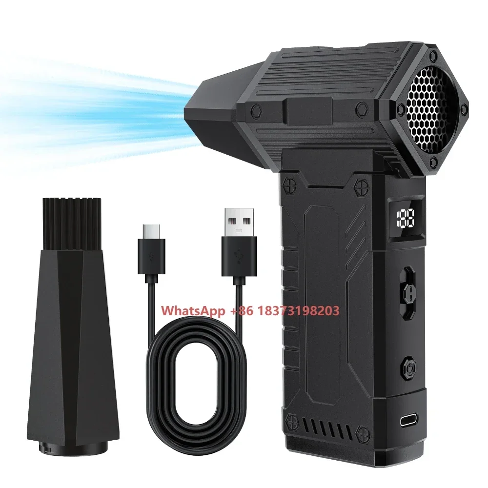 110000RPM  Powerful Turbo Motor Mini Jet Fan Compressed Air Duster Blower for Car Drying Portable Home Rug Desk Cleaning Tools