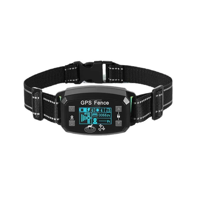 GPS Wireless Dog Fence System, Electric Smart Automatic Barking Stop Device,  Screen Pet Dog Training Shock Collar