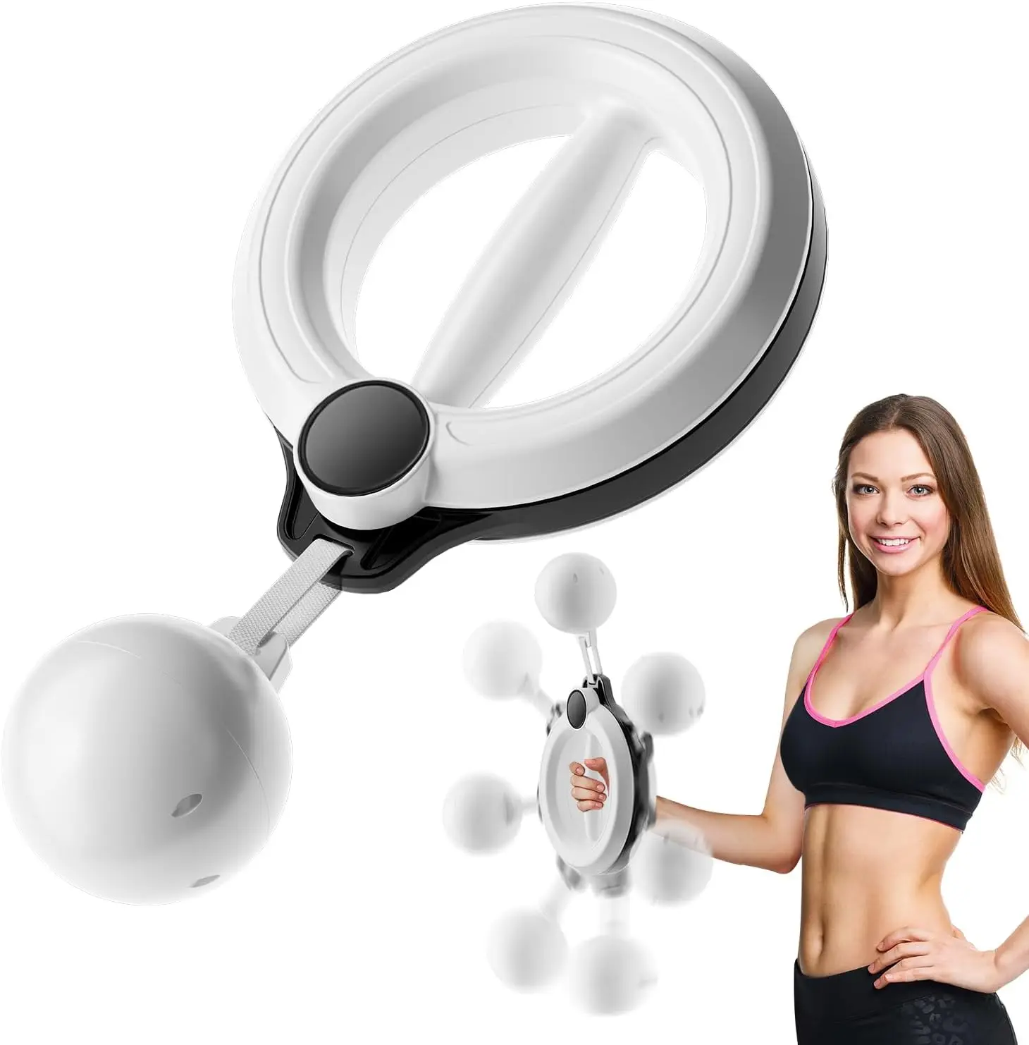 Arm Workout for Women and Men, 360° Hand-Crank Forearm Trainer, Shoulders and Arm Muscle Training Fitness Equipment, Chest Train