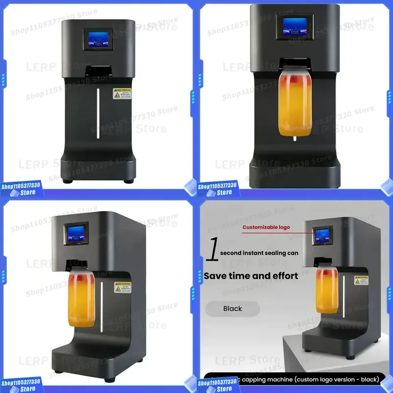 Automatic Commercial Sealing Machine Smart Chip Induction No Button Quick 1-2 Seconds Seal Ideal for Milk Tea Shop Bubble Tea
