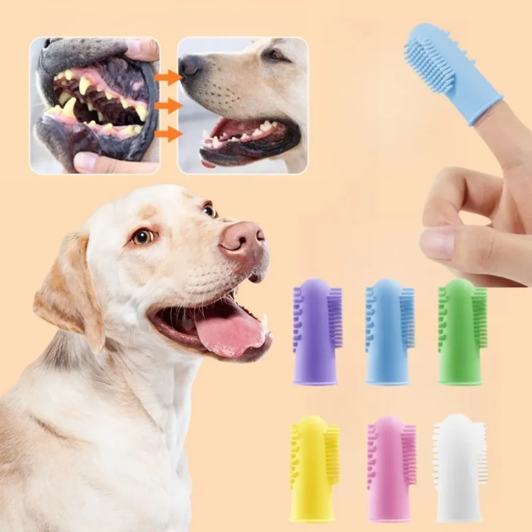Soft Pet Dog Finger Toothbrush Dog Brush Bad Breath Tartar Teeth Tool Dog Accessories Cleaning Supplies Pet Products for Dogs