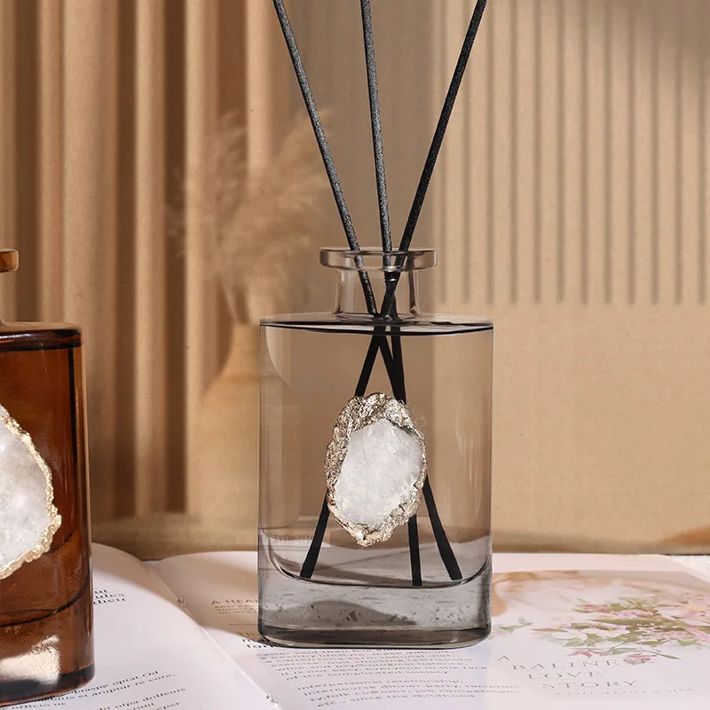 180ml Home Decor Aromatherapy Essential Oil Diffuser with Fiber Rattan Sticks,Reed Diffuser Indoor Household Accessories