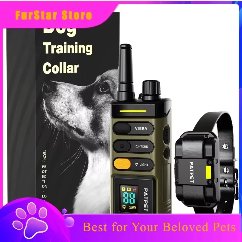 FurStarColor Screen Long Distance 1600 Meters Dog Remote Control Training Electronic Collar Anti-barking Device P-Collar 625 Vib