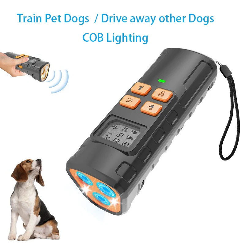 Ultrasonic Anti Barking Device with COB lighting lamp Pet Dog Training supplies LED flashing light Drives Away Cats Dogs Mice