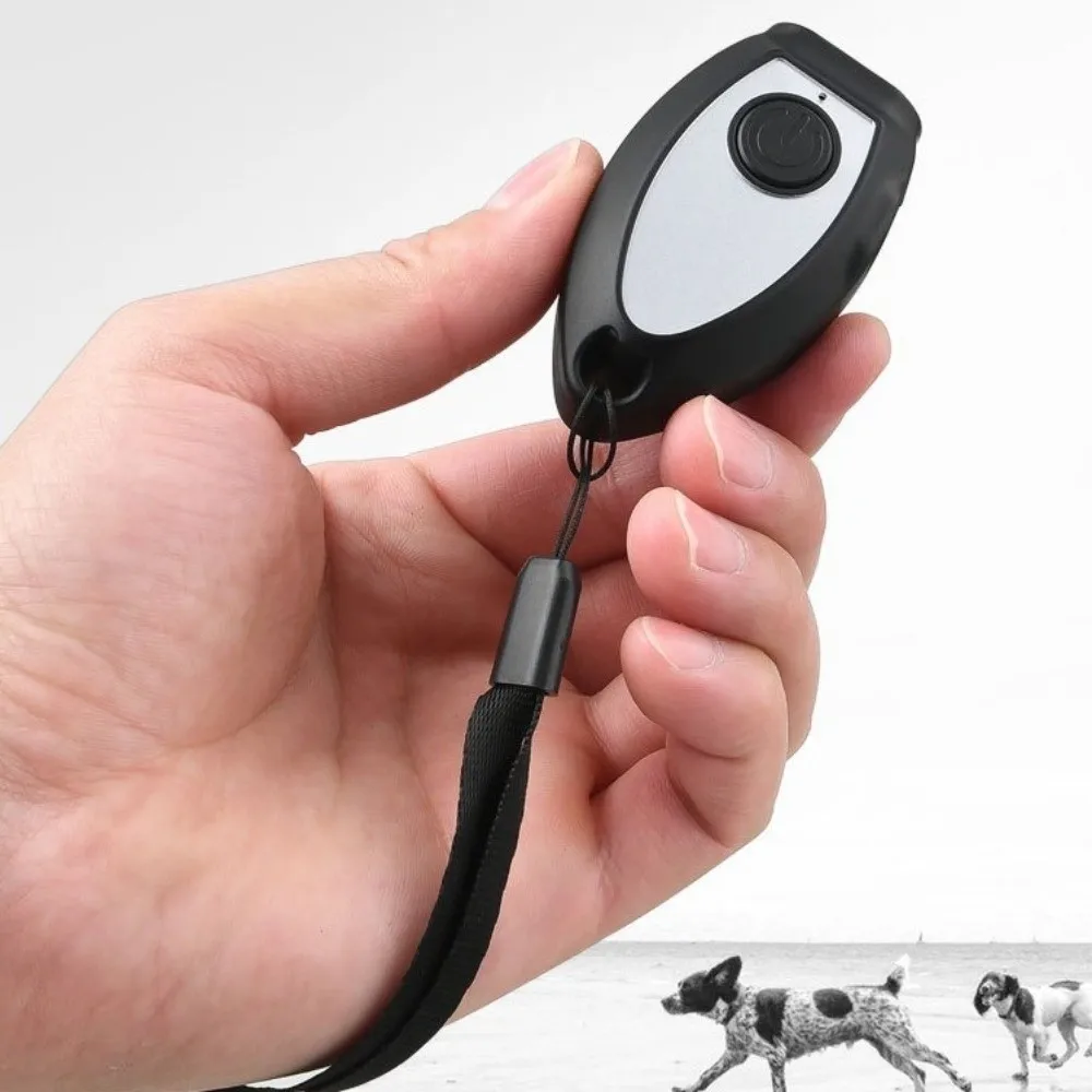 Handheld Ultrasonic Dog Bark Deterrent Portable with Light Anti Barking Training Device Rechargeable Dog Repeller Outdoor Use
