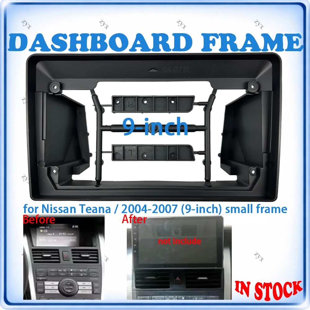 Car Radio Small Fascia Frame For Nissan Teana 2004-2007 9 inch With Canbus Decoder & Wiring Harness Car Accessories Plug & Play