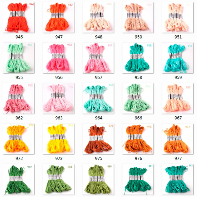 943--3726--10 Pieces Cross Stitch Threads / Cross Stitch Embroidery Thread / Custom Threads Colors All 447 Color Stock NO4