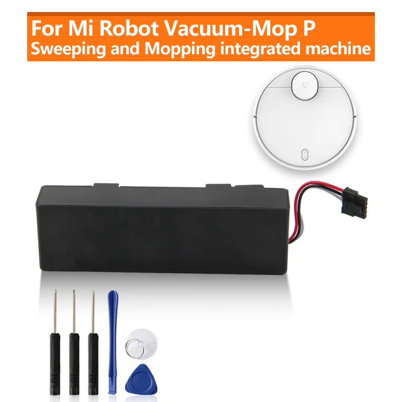 Replacement Battery For Xiaomi Mijia Mi Robot Vacuum-Mop P INR18650 MH1-4S1P-SC S10 Sweeping Mopping Robot Vacuum Cleaner