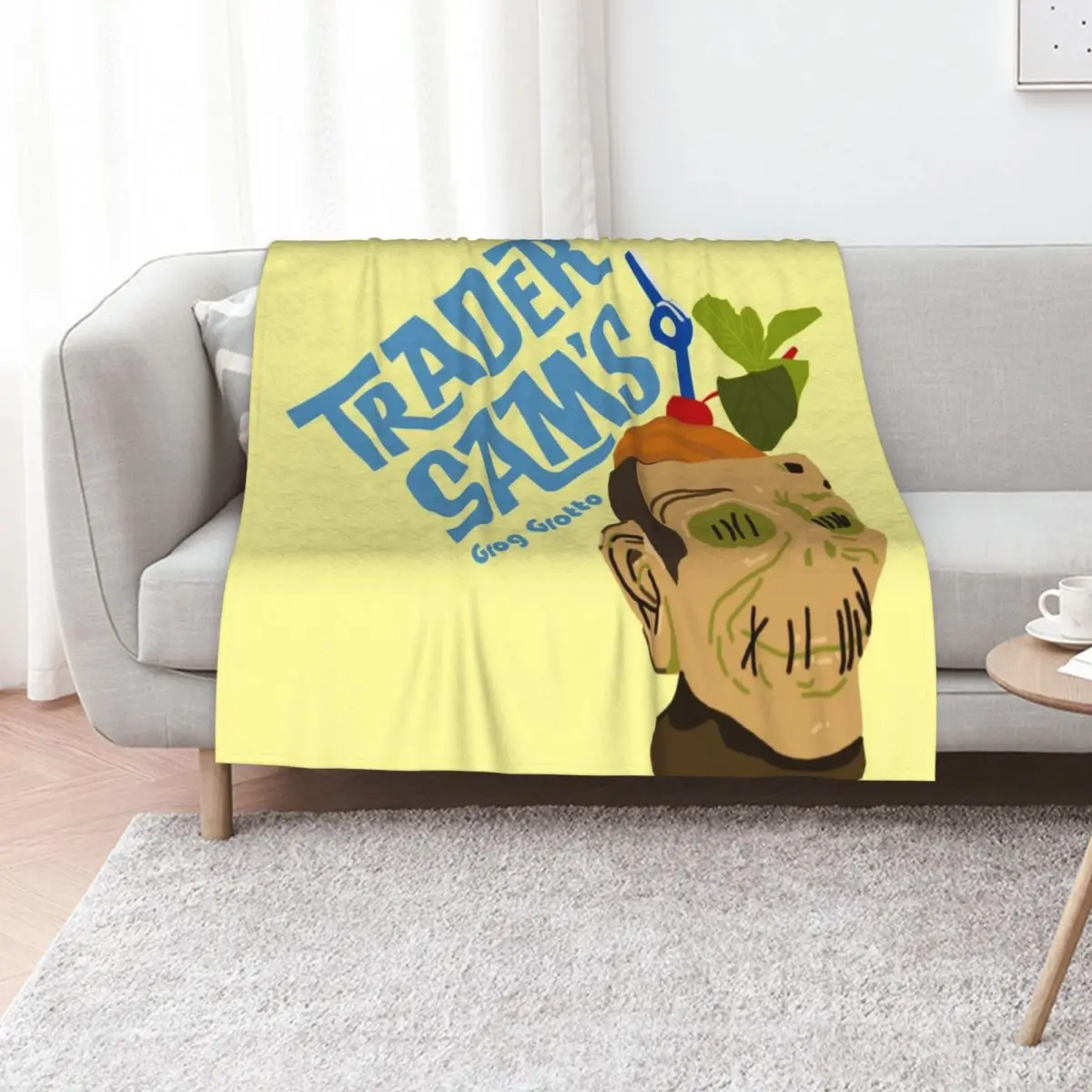 Trader Sam's Tiki Grog Grotto Throw Blanket for winter Designers Hair Furrys For Decorative Sofa blankets ands Blankets