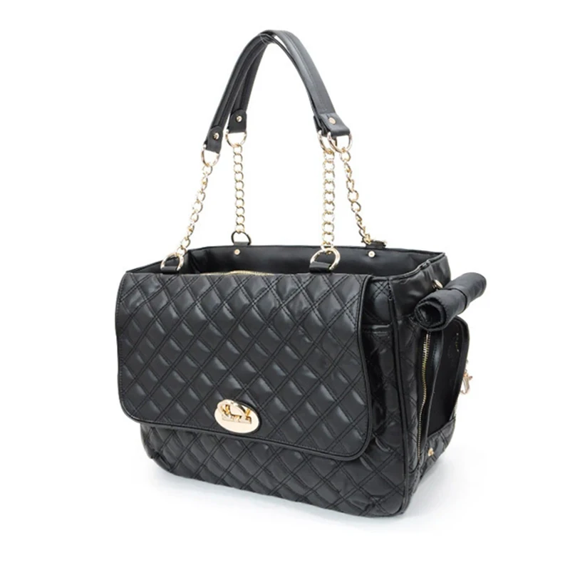 Portable Pet Cats Carrier Bag Big Capacity PU Leather with Shoulder Straps Shoulder Breathable Mesh PU Leather