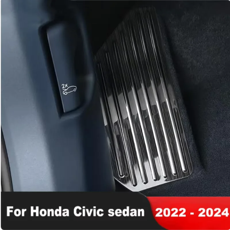 For Honda Civic 11th Gen 2022 2023 2024 Stainless Steel Car Foot Pedal Cover Accessories Footrest Pedals Plate Decoration 1Pcs
