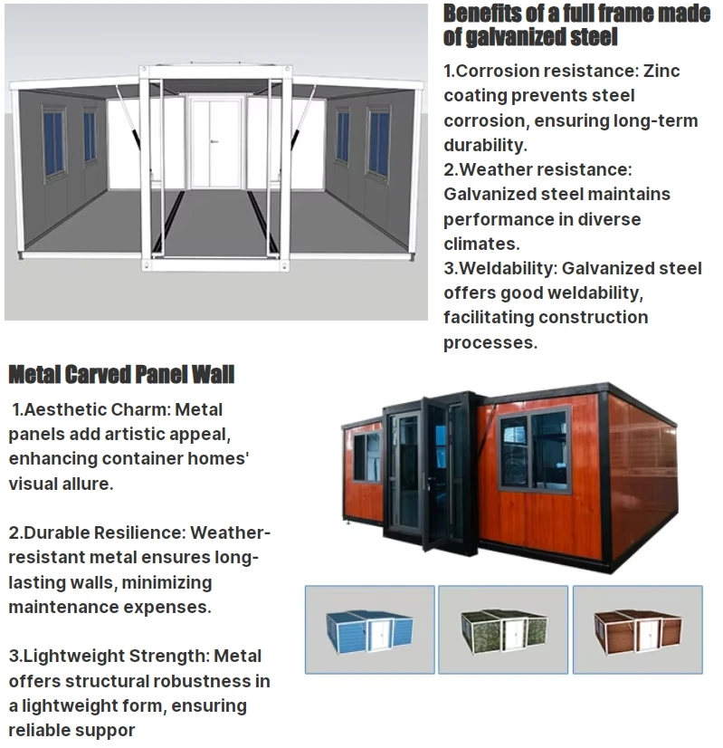 Customized Expandable Container House 20ft 30ft 40ft Mobile Tiny House 2 3 4 Bedrooms Folding Room Prefabricated Container Homes