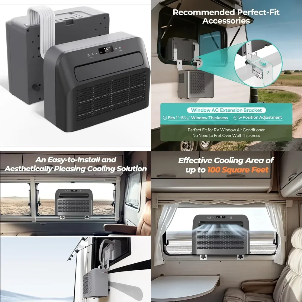 2026 Window Air Conditioner 6500 BTU for Small Rooms up to 120 Sq Ft for Home Office Bedroom Cooling Fast Cooling 4 in 1