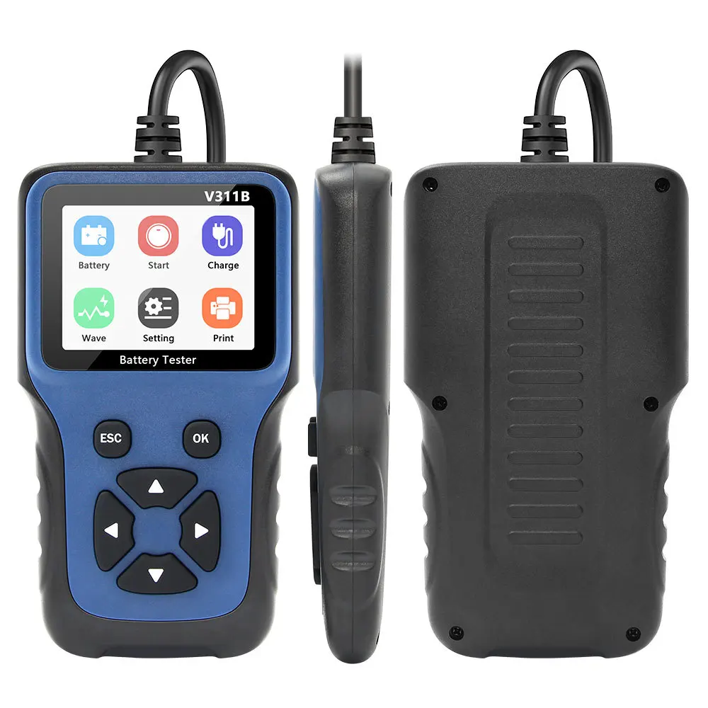 V311B Portable 12V Car Battery Tester Professional Automotive Vehicle Battery Diagnostic Testing Tool Auto Battery  Analyzer