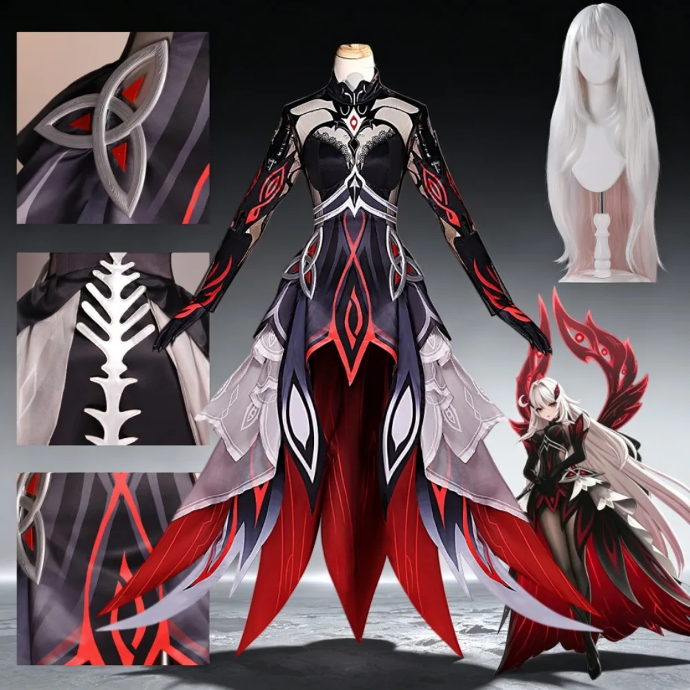 Genshin Impact Sovereign of Death Ronova Cosplay Costume Exquisite Full Set Game Anime Role-Play Outfit for Comic-Con Halloween