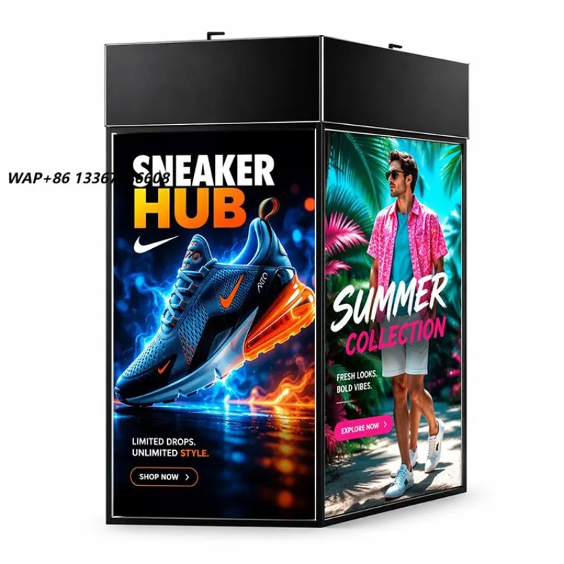 Storefront Ad 36.3 Inch 1216x2160 Android 13 Double Sided LCD Digital Signage Unit Factory