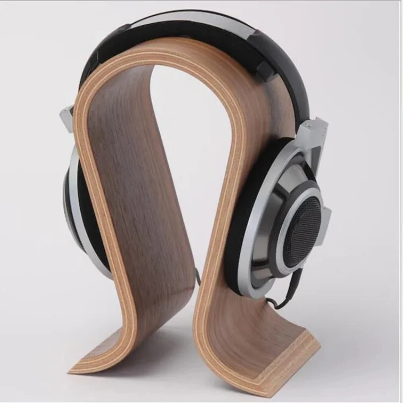 UShape Wooden Headset Stand Universal Headphone Holder Hanger with Desk Display Shelf Suitable for Most OnEar Headphones