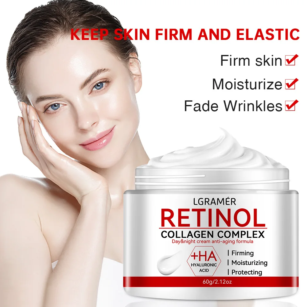 Retinol Wrinkle Removing Cream Anti Aging Firming Lifting Fade Fine Lines Whitening Moisturizing Brightening Skin Care Cosmetic