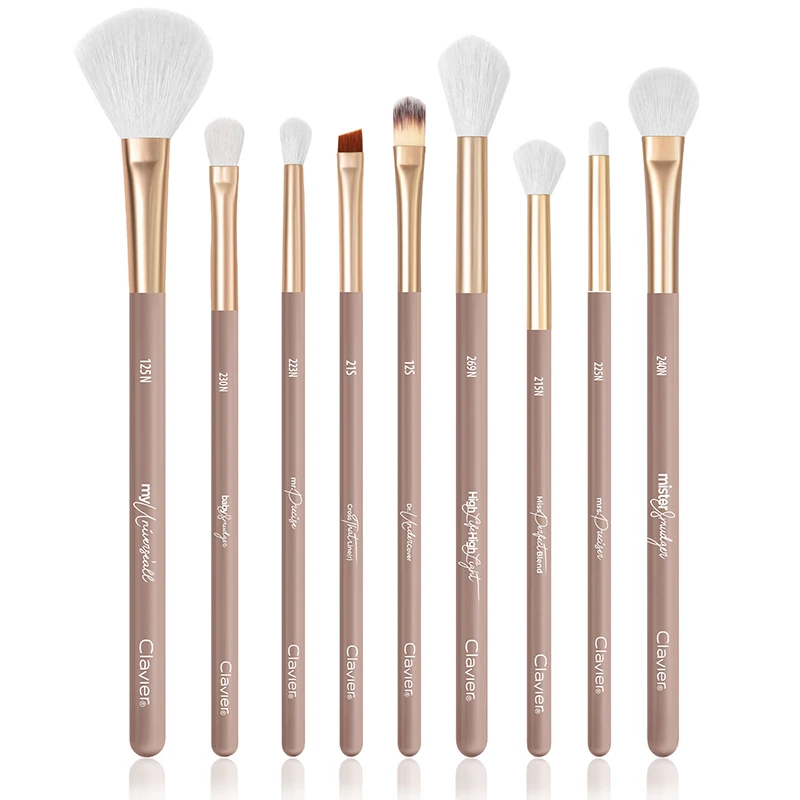 Clavier 9/5Pcs Cosmetics Brushes Soft Makeup Brush Set For Foundation Blush Powder Eyeshadow Blending Make-up Brush Beauty Tools