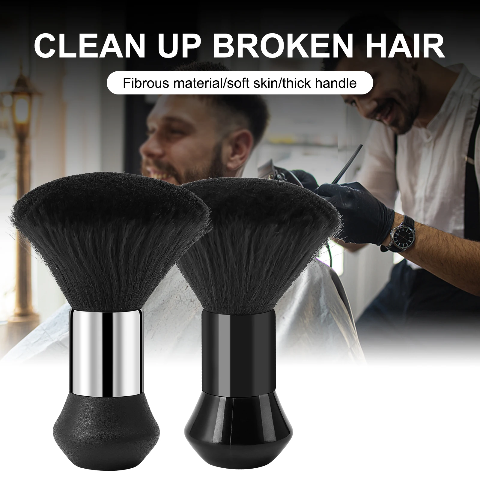 Barbershop Hair Brush Neck Face Duster Hairdressing Hair Soft Cutting Cleaning Brush for Barber Salon Hairdressing Styling Tools