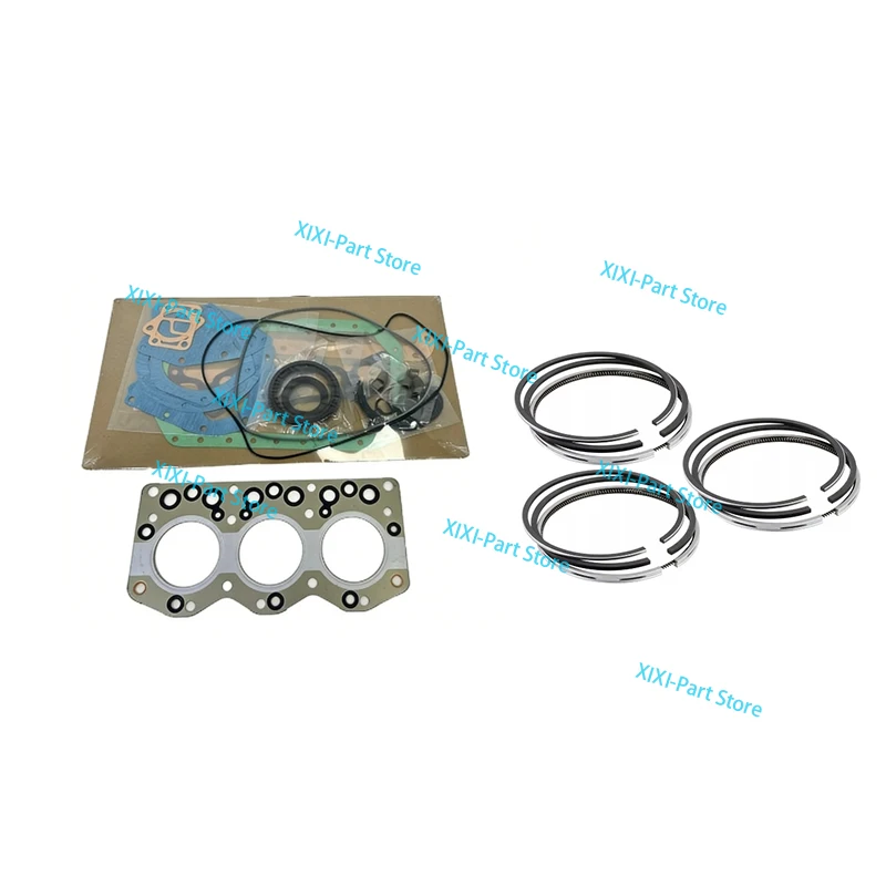 For Isuzu 3AE1 Full Gasket Kit Set+Piston Ring 80*2+2+4 With Cylinder Head Gasket  Engine Overhaul Rebuild Kit