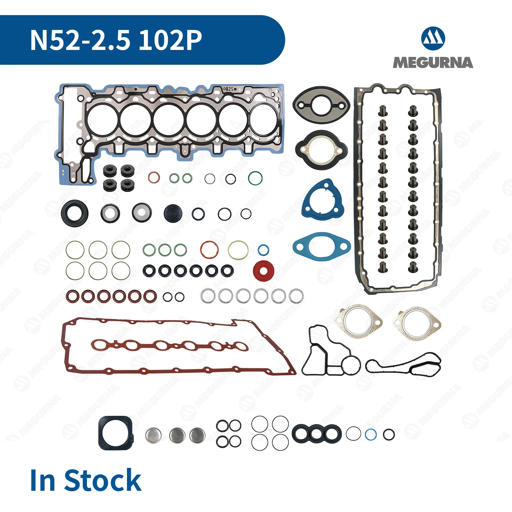 Engine Rebuild Overhaul Kit Full Cylinder Head Gasket Seal Set for BMW N52 2.5 L Gas E90 325i Z4 E85 N52B25A N52B25BE N52B25BF