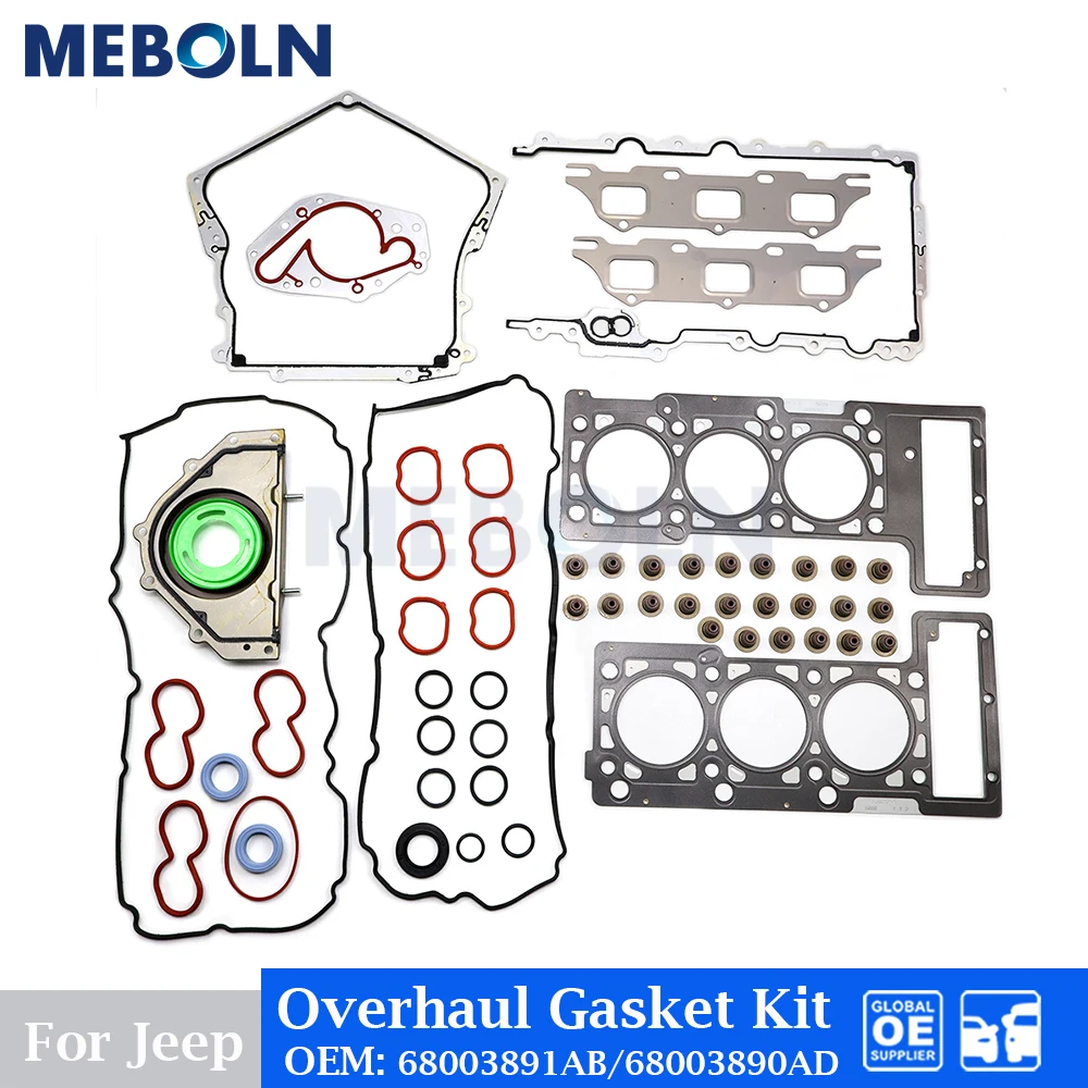 For Jeep Chrysler 300C 2.7L EES EER Engine Full Gasket Set Repair Kit Cylinder Head Gasket Car Accessories 68003891AB 68003890AD