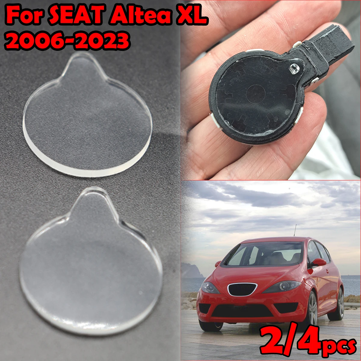 For SEAT Altea XL 2006 - 2023 Rain Light Sensor Gel Pad Adhesive Film Silicone Cushion Windscreen Chip Repair Kit Fix Tape 7612