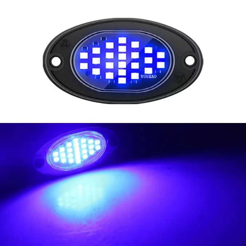 Tech Led Rock Lights 12V Exterior Auto Lighting Single Color Waterproof Underbody Chassis Light