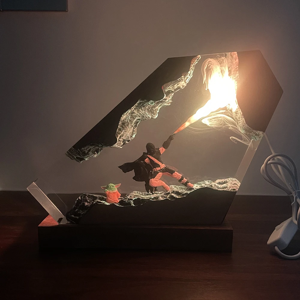 Table Resin Lamp Sci-fi Figure Colorful Night Light Customized Movie Figure Creative Artistic Desktop Home Decor USB Charge