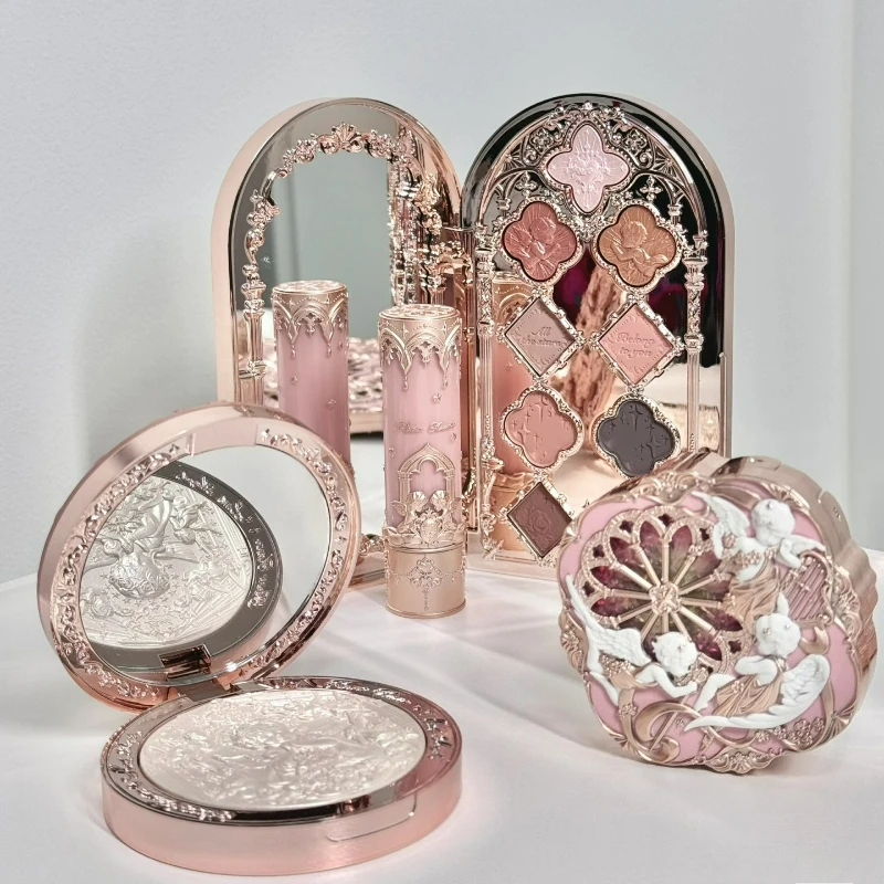 Flower Knows Little Angel Series Relief Blush Highlighter Matte Shimmer Cheek Face Body Shimmer Makeup Maquillage