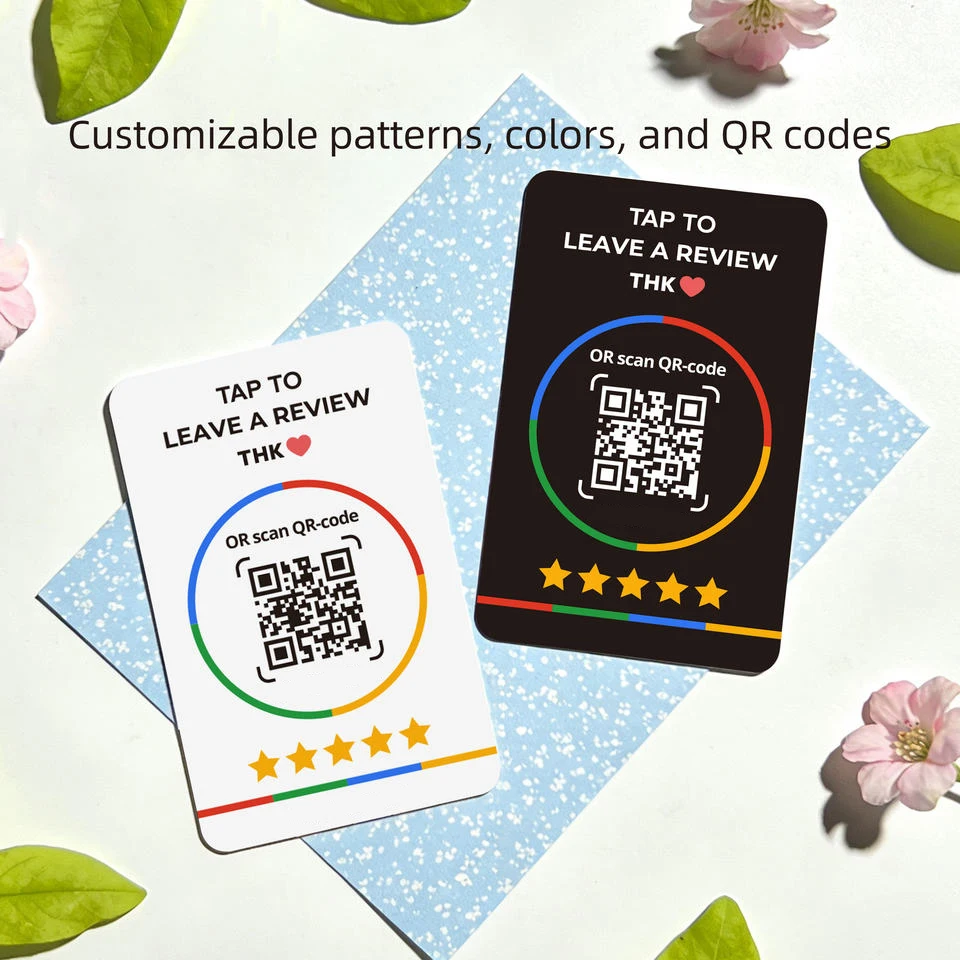 Custom Google Review Sign Acrylic Social Media Plates Follow US on Instagram Plaque NFC Tap QR Code Smart Card Boost Business