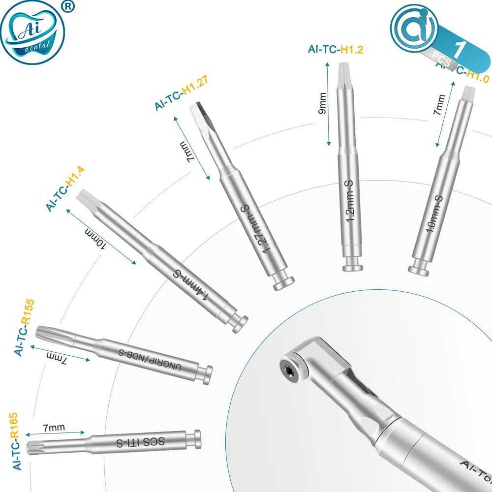AI-TC Dental Implant Torque Screwdrivers Wrench Repair Tools Dentist Materials 6 Size Long and Short Matching Available