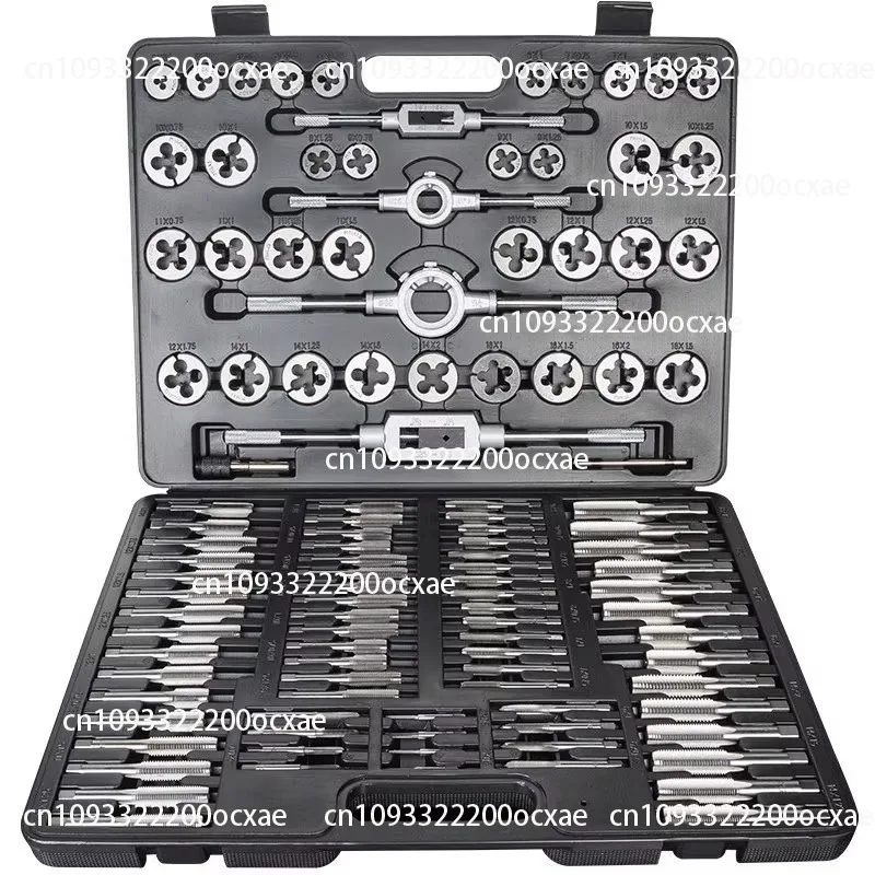 Tap Plate Tooth Set Steel 60  110 Pieces Metric Inch Wire Tapper with Tapping Wrench Winch Combination