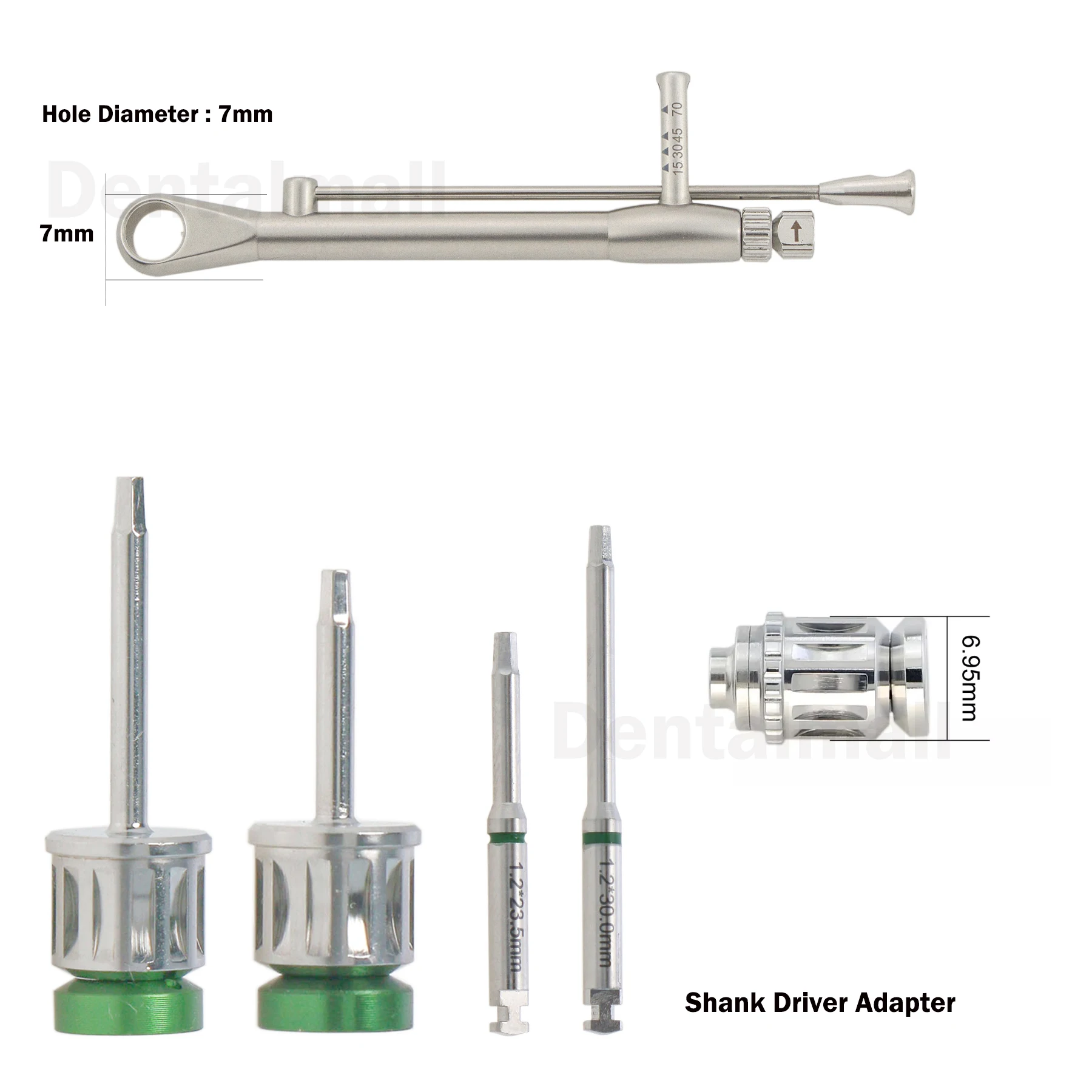 Dental Implant Biomet 3i Drivers Torque Wrench Hex 1.2 Hand Screwdriver Manual Adapter