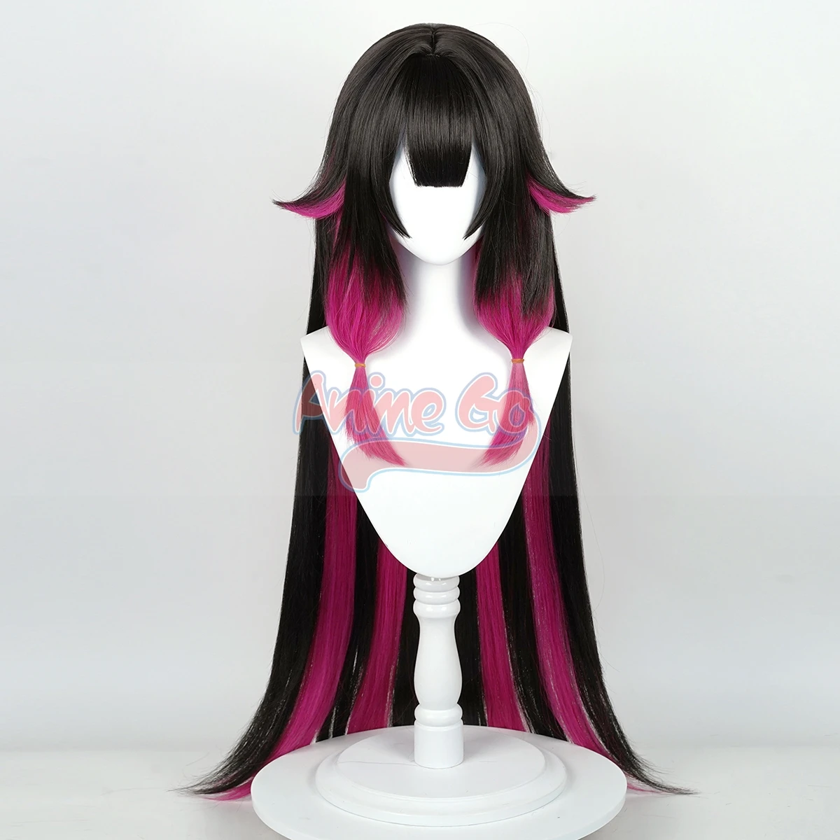 Genshin Impact Damselette Columbina Cosplay Wig Black Pink Gradient Role Play Long Hair Prop