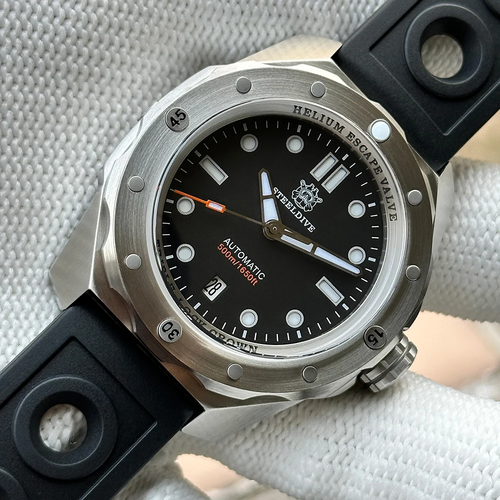 STEELDIVE Official New In SD1960 45mm Large Case 500M Waterproof Steel Bezel Sapphire Glass NH35 Automatic Mens Dive Watch