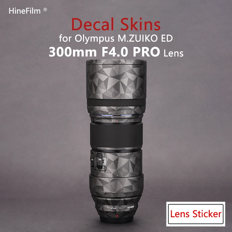 Olympus 300 Pro Lens Premium Decal Skin for Olympus M.ZUIKO DIGITAL ED 300mm F4.0 IS PRO Lens Cover Sticker Protector Court Wrap