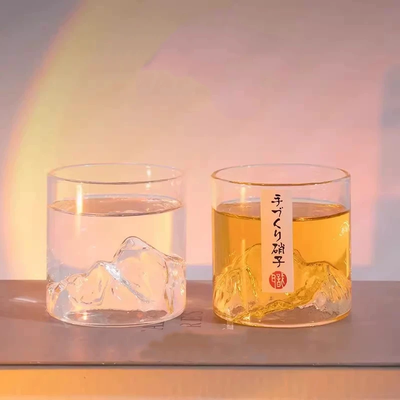 150ml/300ml Small Transparent Glass Coffee Cup Mountain Glass Whisky Heat Resistant Tea Drink Milk Juice Cup Drinking Glasses