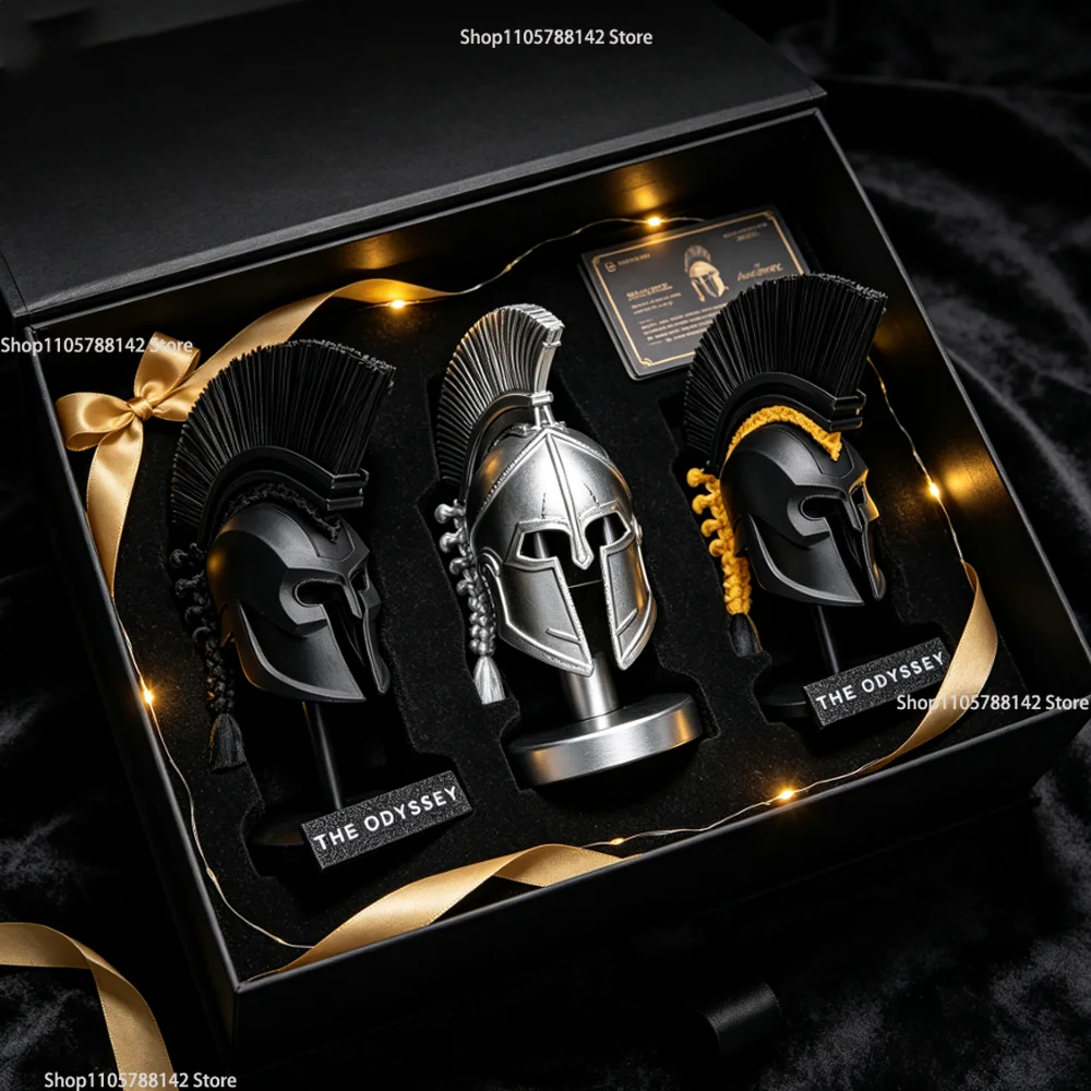New Ancient Greek Spartan Helmet Decor Ornament 3D Print Mini Statue Odyssey Themed Warrior Helmet Desk Display Gift