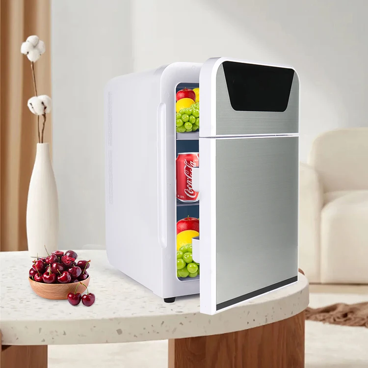 Portable Cold Small Table Mini Fridge 100V 220V Home Compressor Compact Refrigerator for Outdoor Travel Office Bedroom Unit