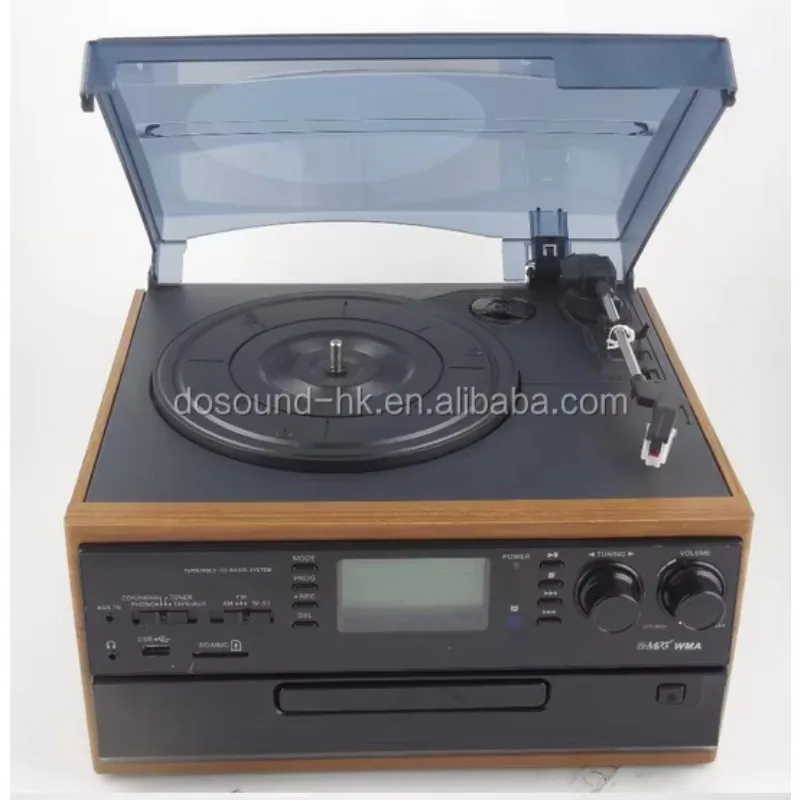 Retro Vinyl Record Turntable High Quality USB CD Player Stereo Plug Aux Stereo Plug Classic Headset Adaptor