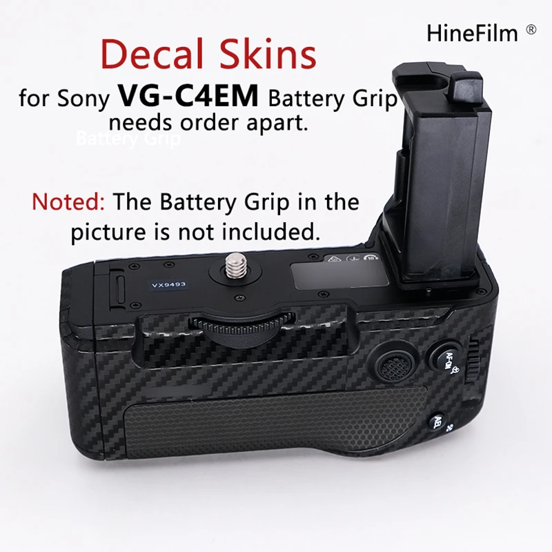VG-C4EM Camera Battery Grip Premium Skin Vinyl Decal Wrap Film For Sony Alpha7R IV Camera Battery Grip Protector Sticker