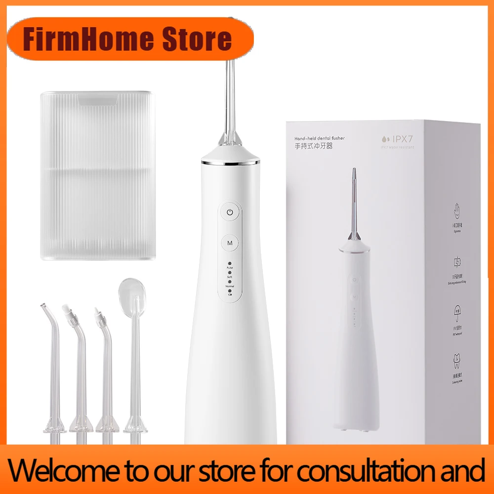 FirmHome StoreWireless Rechargeable Dental Flosser Oral Dental Portable Cordless Dental Water Flosser 180ml Water Tank