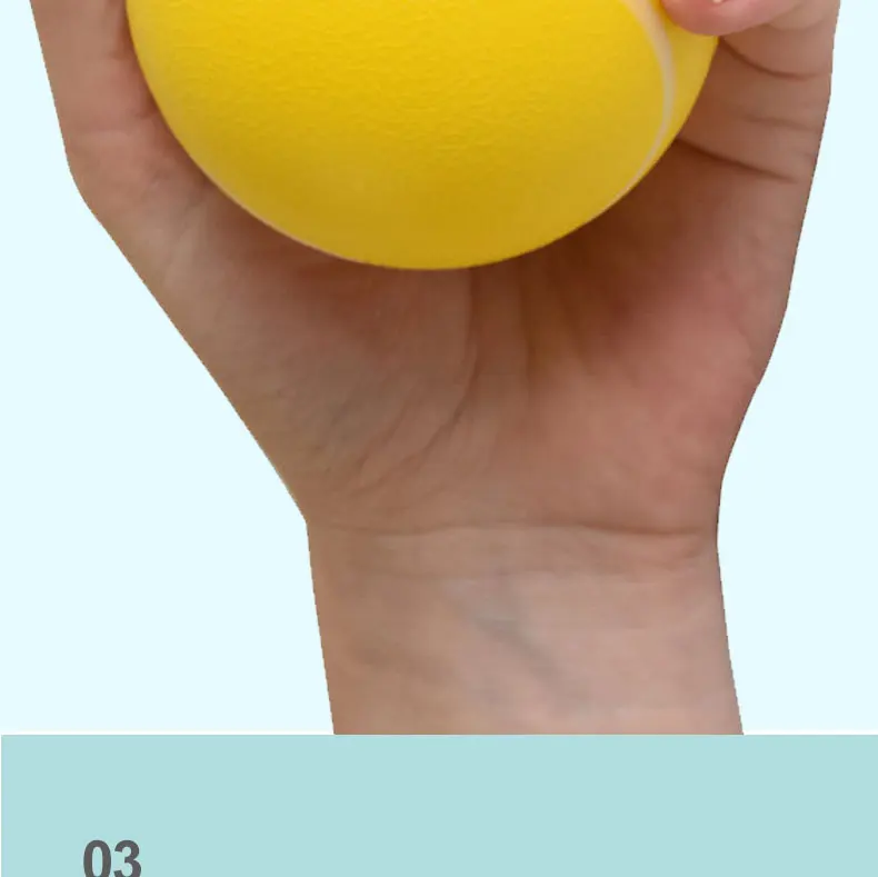 Rehabilitation Therapy Grip Strength Training Ball Hand Finger Exercise Recovery Equipment PU Elastic Massage Relief Stress
