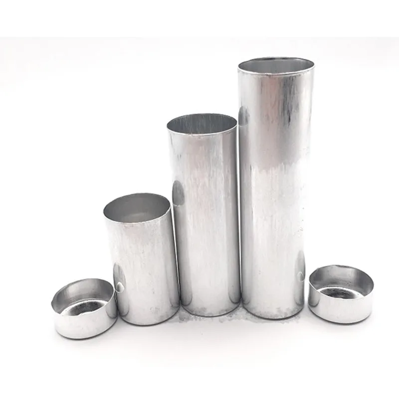 50pcs New Dental Lab Aluminum Cartridge With Lip For Dental Flexible Acrylic Denture Use -5 Length